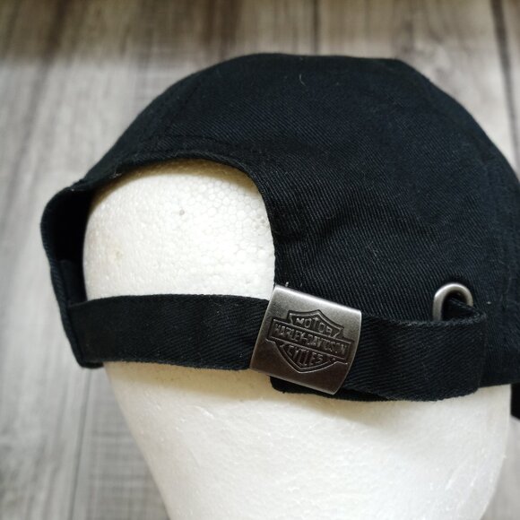 Harley Davidson Baseball Hat Cap Wing Design Rhinestone Studded Loop Back - Picture 7 of 11